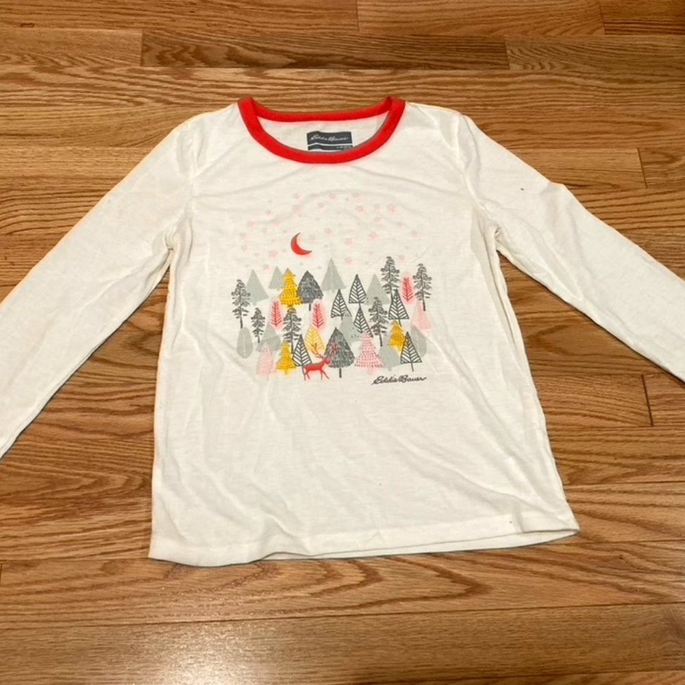 Eddie Bauer Girl Pajama Top Medium 10-12